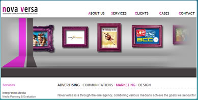 Nova Versa web site screenshot